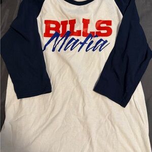 Buffalo Bills Women’s Navy and White Raglan Shirt